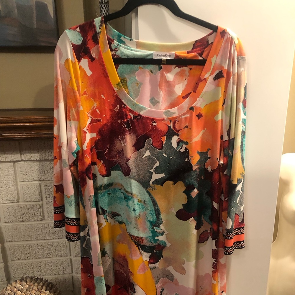 COPY - Calvin Klein Muti colour dress Size XL